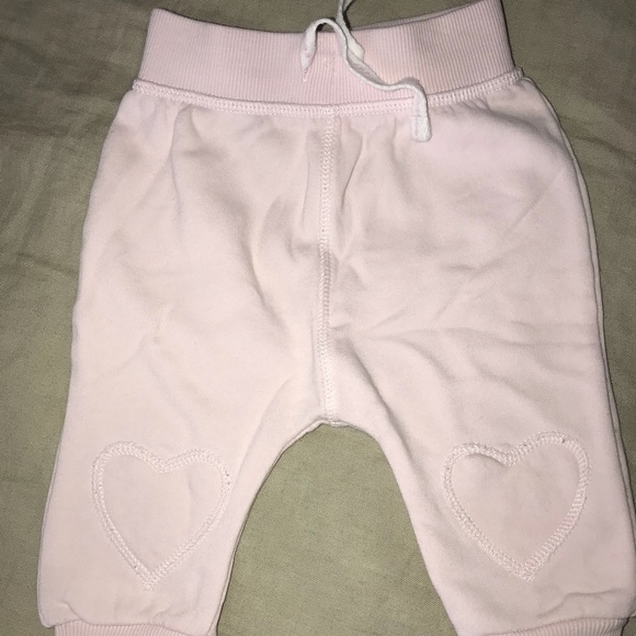 Pale pink fleece lined sweatpants - Picture 2 of 3